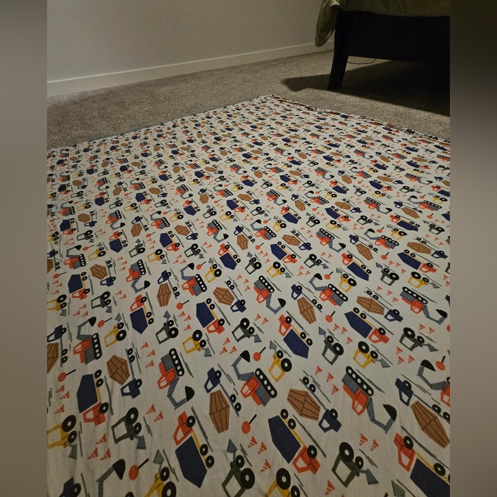 Little Sleepies construction cloud blanket